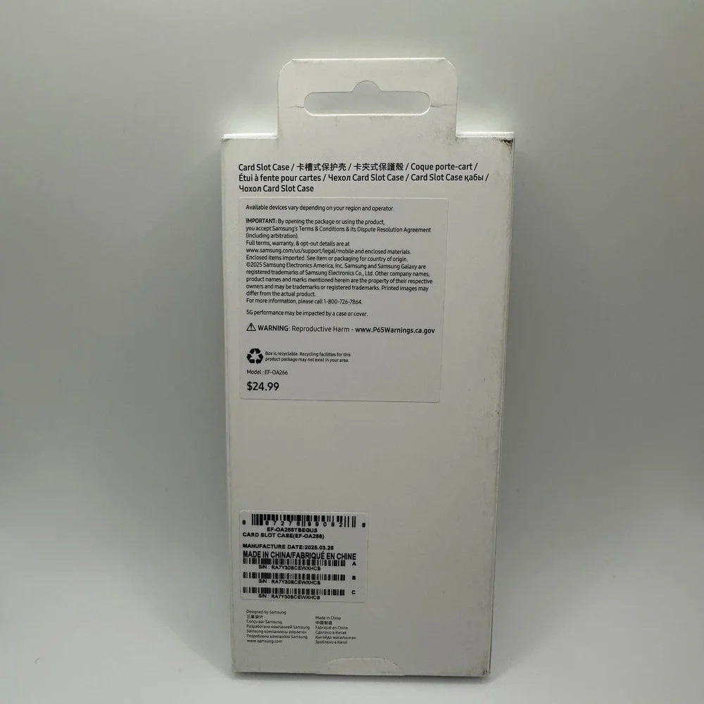 Samsung Galaxy A26 5G Card Slot Case Navy Blue Model EF OA266 NIB